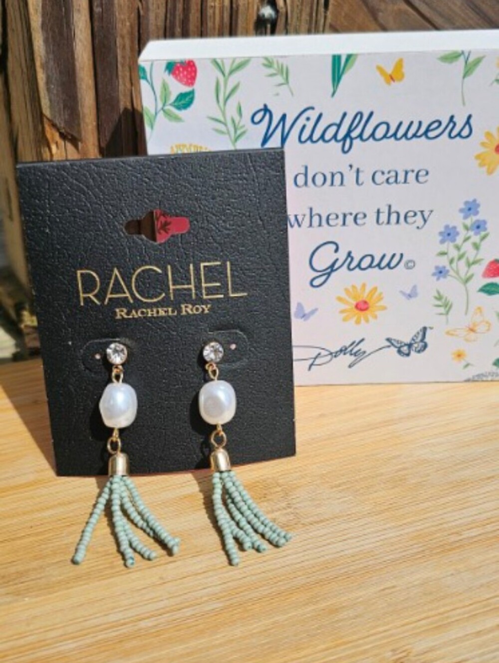 Rachel Roy Beaded Tassel Turquoise Drop Earrings